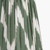 Kamilah 14cm Sage Chevron Pattered Mushroom Pleat Tall Tapered Candle Clip Lampshade