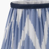 Kamilah 16cm Blue Chevron Patterned Mushroom Pleat Tapered Lamp Shade