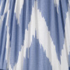 Kamilah 16cm Blue Chevron Patterned Mushroom Pleat Tapered Lamp Shade