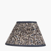 Ornella 25cm Blue Floral Design Mushroom Pleat Empire Lampshade