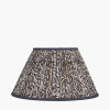 Ornella 40cm Blue Floral Design Mushroom Pleat Empire Lampshade