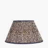 Ornella 45cm Blue Floral Design Mushroom Pleat Empire Lampshade