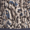 Ornella 14cm Blue Floral Design Mushroom Pleat Tall Tapered Candle Clip Lampshade