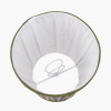 Ornella 14cm Green Floral Design Mushroom Pleat Tall Tapered Candle Clip Lampshade