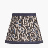 Ornella 16cm Blue Floral Design Mushroom Pleat Tall Tapered Lampshade