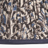 Ornella 16cm Blue Floral Design Mushroom Pleat Tall Tapered Lampshade