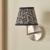 Ornella 16cm Blue Floral Design Mushroom Pleat Tall Tapered Lampshade