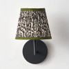 Ornella 16cm Green Floral Design Mushroom Pleat Tapered Lamp Shade