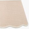 Tabitha 30cm Cream Jute Scalloped Edge Tapered Lampshade with Cream Binding