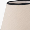 Tabitha 30cm Cream Jute Scalloped Edge Tapered Lamp Shade with Contrast Binding