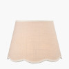 Tabitha 35cm Cream Jute Scalloped Edge Tapered Lampshade with Cream Binding