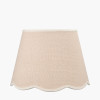 Tabitha 35cm Cream Jute Scalloped Edge Tapered Lampshade with Cream Binding