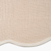 Tabitha 35cm Cream Jute Scalloped Edge Tapered Lampshade with Cream Binding