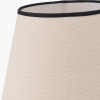 Tabitha 35cm Cream Jute Scalloped Edge Tapered Lamp Shade with Contrast Binding