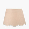 Tabitha 40cm Cream Jute Scalloped Edge Tapered Lampshade with Cream Binding