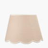 Tabitha 40cm Cream Jute Scalloped Edge Tapered Lampshade with Cream Binding