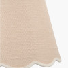Tabitha 40cm Cream Jute Scalloped Edge Tapered Lampshade with Cream Binding
