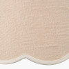 Tabitha 40cm Cream Jute Scalloped Edge Tapered Lampshade with Cream Binding