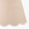 Tabitha 45cm Cream Jute Scalloped Edge Tapered Lampshade with Cream Binding