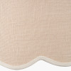 Tabitha 45cm Cream Jute Scalloped Edge Tapered Lampshade with Cream Binding