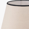 Tabitha 45cm Cream Jute Scalloped Edge Tapered Lamp Shade with Contrast Binding