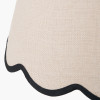 Tabitha 45cm Cream Jute Scalloped Edge Tapered Lamp Shade with Contrast Binding