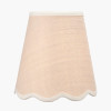 Tabitha 14cm Cream Jute Scalloped Edge Tapered Candle Clip Lampshade with Cream Binding