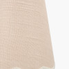 Tabitha 14cm Cream Jute Scalloped Edge Tapered Candle Clip Lampshade with Cream Binding