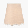 Tabitha 14cm Cream Jute Scalloped Edge Tapered Candle Clip Lampshade with Cream Binding