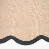 Tabitha 16cm Cream Jute Scalloped Edge Tapered Lampshade with Black Binding