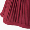 Malia 25cm Mulberry Red Mushroom Pleat Scalloped Tapered Lamp Shade