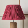 Malia 25cm Mulberry Red Mushroom Pleat Scalloped Tapered Lamp Shade