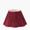Malia 30cm Mulberry Red Mushroom Pleat Scalloped Tapered Lamp Shade