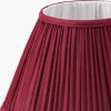 Malia 30cm Mulberry Red Mushroom Pleat Scalloped Tapered Lamp Shade