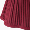Malia 30cm Mulberry Red Mushroom Pleat Scalloped Tapered Lamp Shade