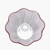 Malia 30cm Mulberry Red Mushroom Pleat Scalloped Tapered Lamp Shade