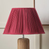 Malia 30cm Mulberry Red Mushroom Pleat Scalloped Tapered Lamp Shade