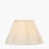 Malia 35cm Cream Mushroom Pleat Scalloped Tapered Lampshade