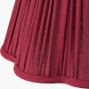 Malia 35cm Mulberry Red Mushroom Pleat Scalloped Tapered Lamp Shade