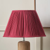 Malia 35cm Mulberry Red Mushroom Pleat Scalloped Tapered Lamp Shade