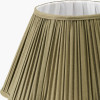 Malia 35cm Olive Green Mushroom Pleat Scalloped Tapered Lamp Shade
