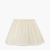 Malia 40cm Cream Mushroom Pleat Scalloped Tapered Lampshade