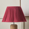 Malia 40cm Mulberry Red Mushroom Pleat Scalloped Tapered Lamp Shade