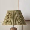 Malia 40cm Olive Green Mushroom Pleat Scalloped Tapered Lamp Shade