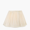 Malia 45cm Cream Mushroom Pleat Scalloped Tapered Lampshade