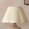 Malia 45cm Cream Mushroom Pleat Scalloped Tapered Lampshade