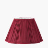 Malia 45cm Mulberry Red Mushroom Pleat Scalloped Tapered Lamp Shade