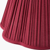 Malia 45cm Mulberry Red Mushroom Pleat Scalloped Tapered Lamp Shade