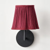 Malia 18cm Mulberry Red Mushroom Pleat Scalloped Tapered Lamp Shade