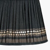 Samaira 30cm Black Silk Border Print Mushroom Pleat Tapered Lampshade